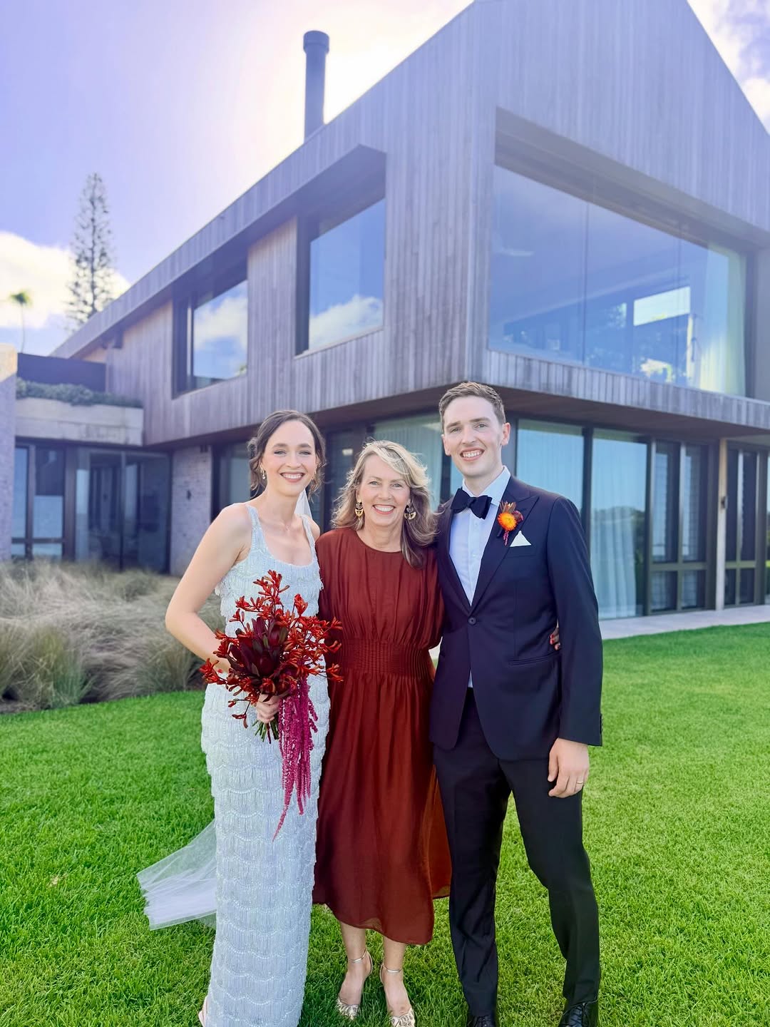 A beautiful elopement today at an incredible home in Newrybar.. Sascha and Oliver shared their day with family, then off for dinner @pixieitalian .. . #elopetobyron #elopementwedding #weddingday2026