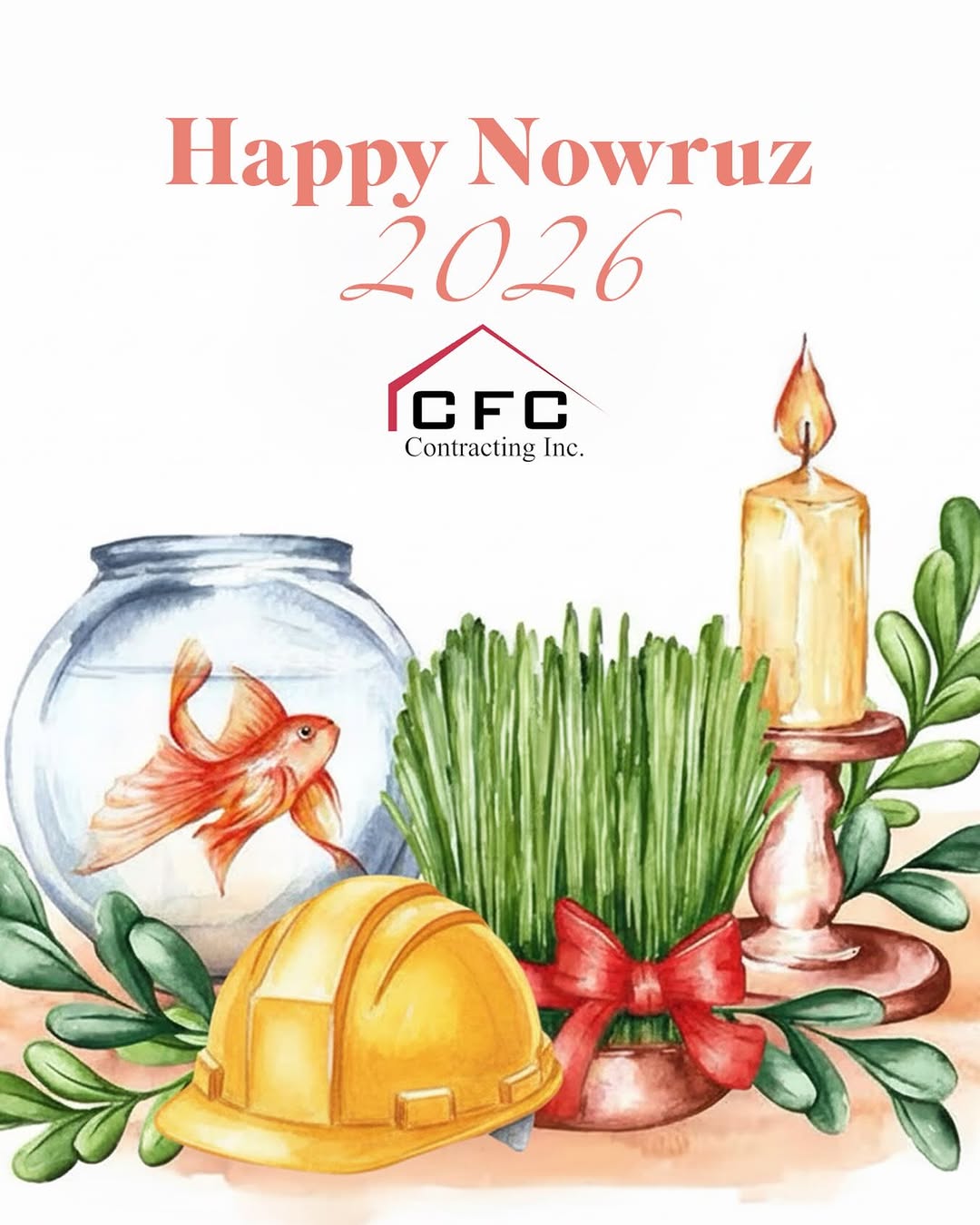 Happy Nowruz from the CFC Contracting team πΈ Wishing our clients and followers a year of growth, success, and new beginnings. β¨ #Nowruz #NewBeginnings #CFCContracting