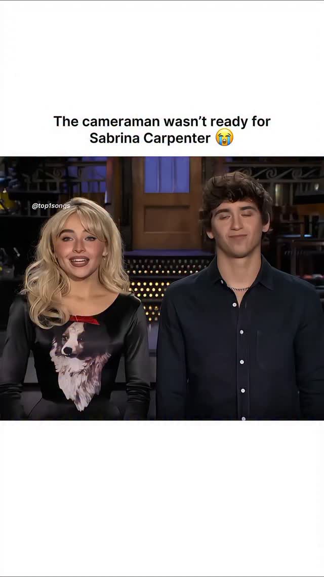 The cameraman definitely didnβt expect to become part of the joke. π When Sabrina Carpenter hosted Saturday Night Live on October 18, 2025, she wasnβt just there to perform she brought her signature