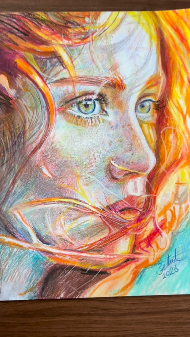 Pastel drawing #betulkavruk #portre #portrait #pastelportre #pastelportrait