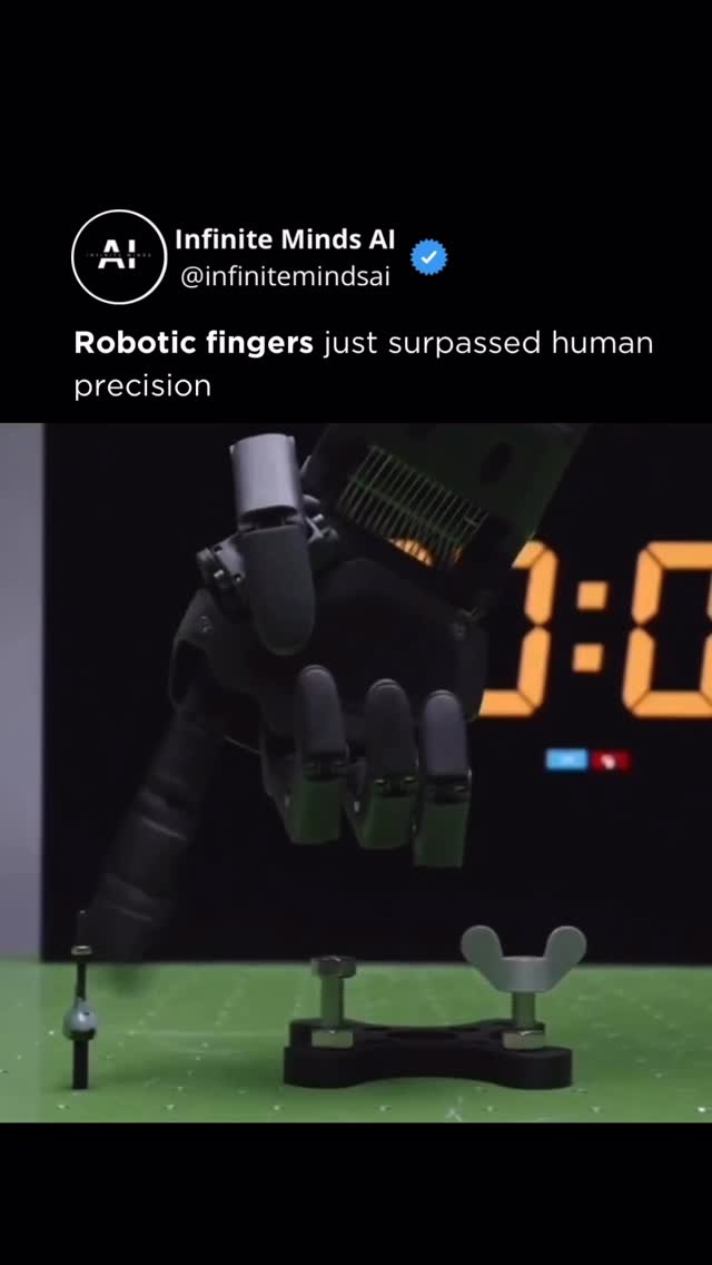A humanoid robotic hand just tightened a bolt faster than any human ever could. Built by LinkerBot in Beijing, the Linker Hand L30 replicates human dexterity with 22 degrees of freedom, sub-millimete