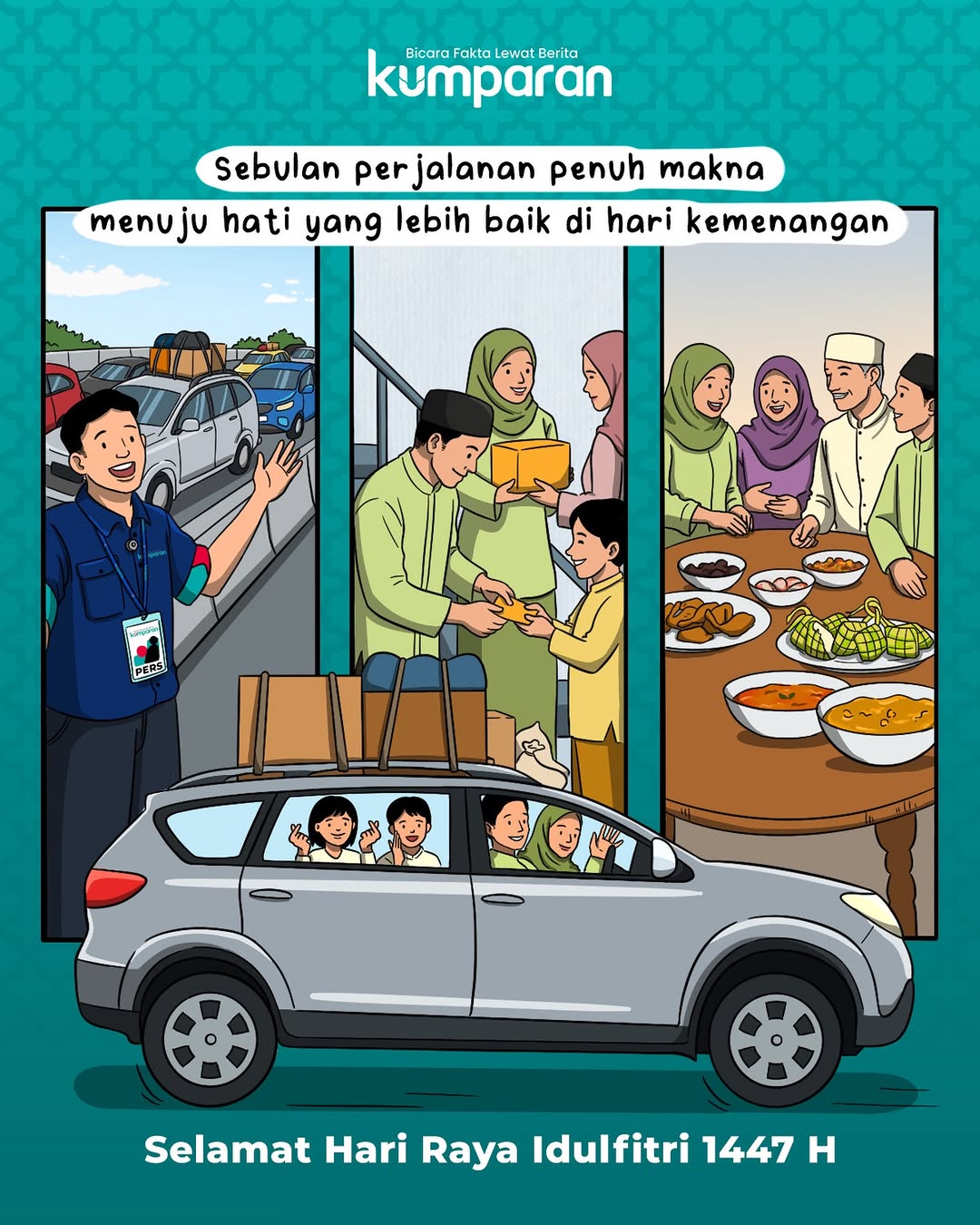 Sebulan Ramadan adalah perjalanan penuh makna, dari hari-hari yang dijalani dengan sabar, hangatnya berbagi, hingga akhirnya tiba di momen untuk pulang dan berkumpul kembali bersama keluarga. Setiap