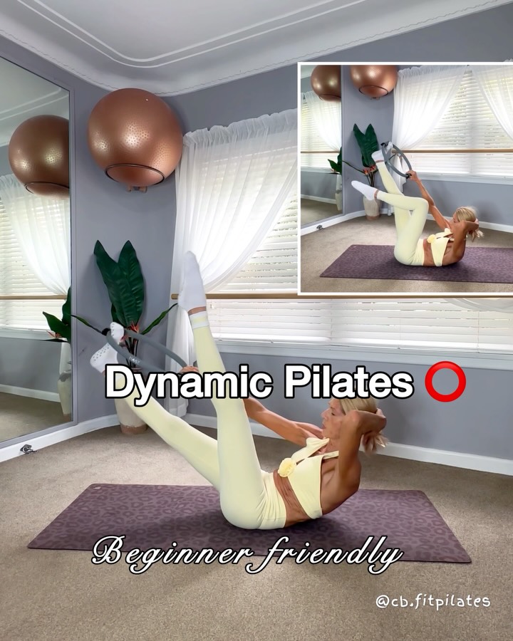 ▪️▪️ DYNAMIC PILATES ⭕️ Beginner friendly . Building on our Mat Pilates foundations with this effective beginner friendly series using the magic circle ⭕️ This series is a look into my latest fully c