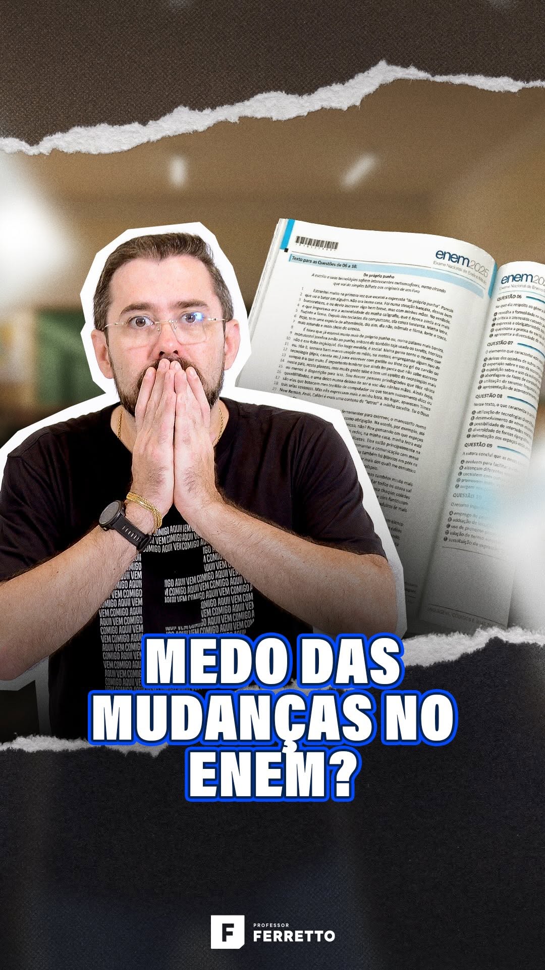 Está com medo das mudanças nas questões do Enem? 😱 Relaxa, os TESTLETS vão reduzir o seu tempo de prova! 🙌🙌 🎯 Vem com o Prof Michel entender como o novo modelo de questões do Enem vai trazer ma