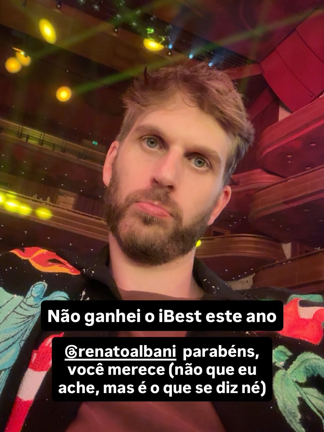 O que me entristece é que @maumeirelles e @baptista_miranda teriam ficado muito frustrados se eu ganhasse. De resto, parabéns @renatoalbani