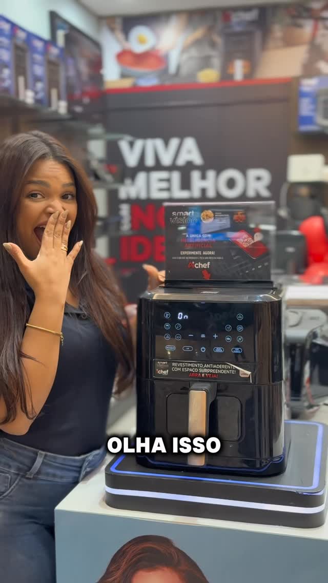 Mais sabor e muito mais praticidade na sua cozinha!🍟✨ Com a Airfryer Ichef Smart Vision da Polishop, você prepara batata frita, frango, hambúrguer e muito mais sem usar óleo de um jeito mais saudável