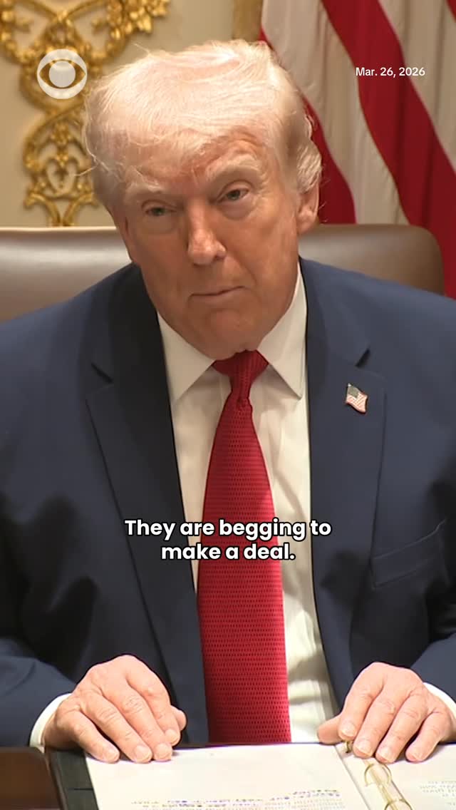 President Trump said Thursday that Iranian leaders “are begging to make a deal.” “Not me,” he added. “They’re begging to make a deal, and anybody that saw what was happening over there would understa