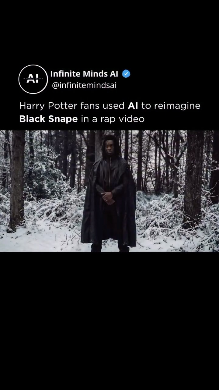 Fans are now reimagining iconic characters like Black Snape in entirely new contexts - blending pop culture, music, and AI-generated visuals into something that feels both familiar and completely new.