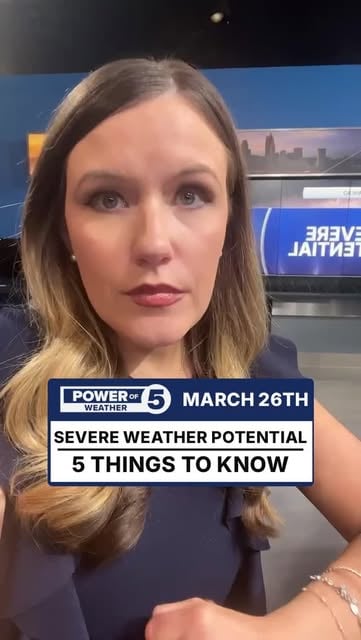 #Meteorologist Reel by @news5cleveland (verified account) - Power of 5 Meteorologist Katie McGraw has 5 things you need to know about Thursday's severe weather!