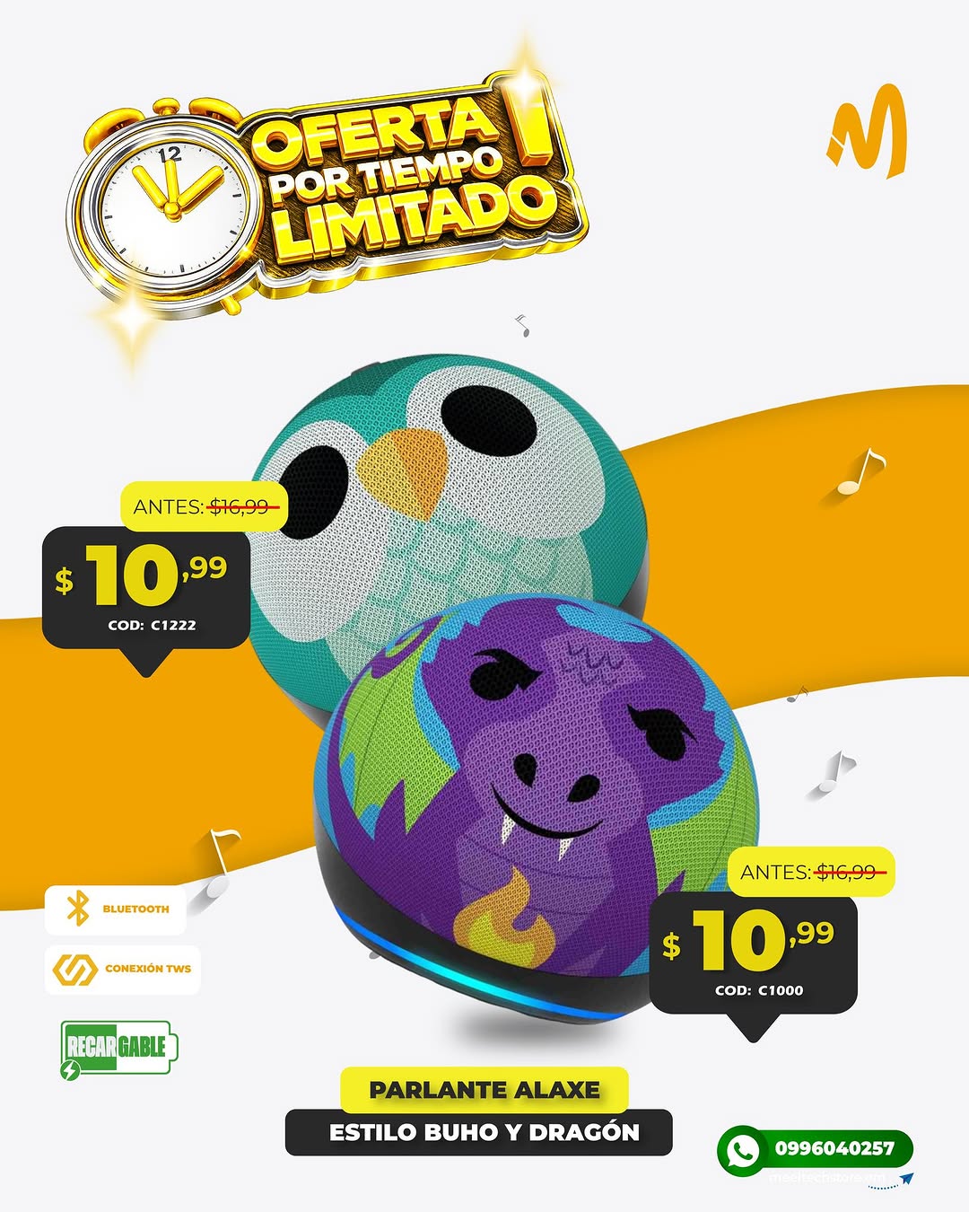 Este parlante está diseñado para ofrecerte una experiencia clara, potente y envolvente en cualquier momento. ✅ Envío a domicilio por WhatsApp 0996040257 ✅ Compra por www.meeltechstore.com ✅ Paga con t