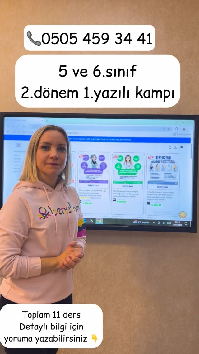 5 ve 6.sınıf öğrencilerimiz için açtığımız 2. dönem 1. yazılı hazırlık kamplarımız cuma gününden itibaren başlıyor. Çocuklarınızın yazılılara daha iyi hazırlanmasını ve daha yüksek almasını istiyorsan