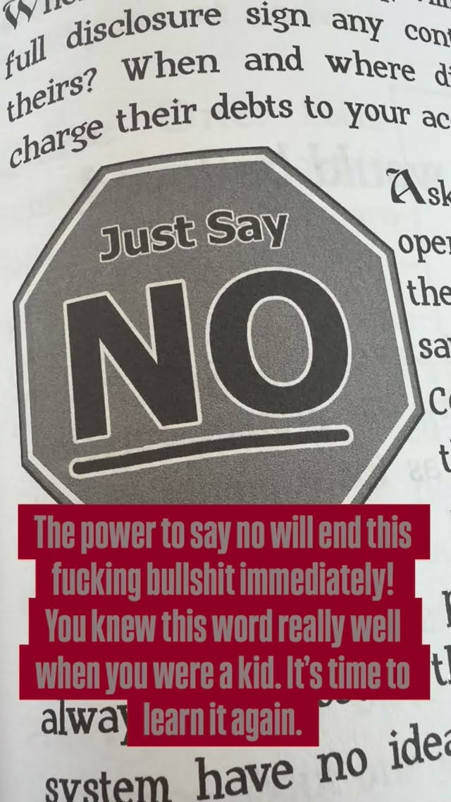 Until we learned to say no to this bullshit system, we are never going to be free people. Do you want to learn how to protect your family with a financial structure that will eliminate taxes permane