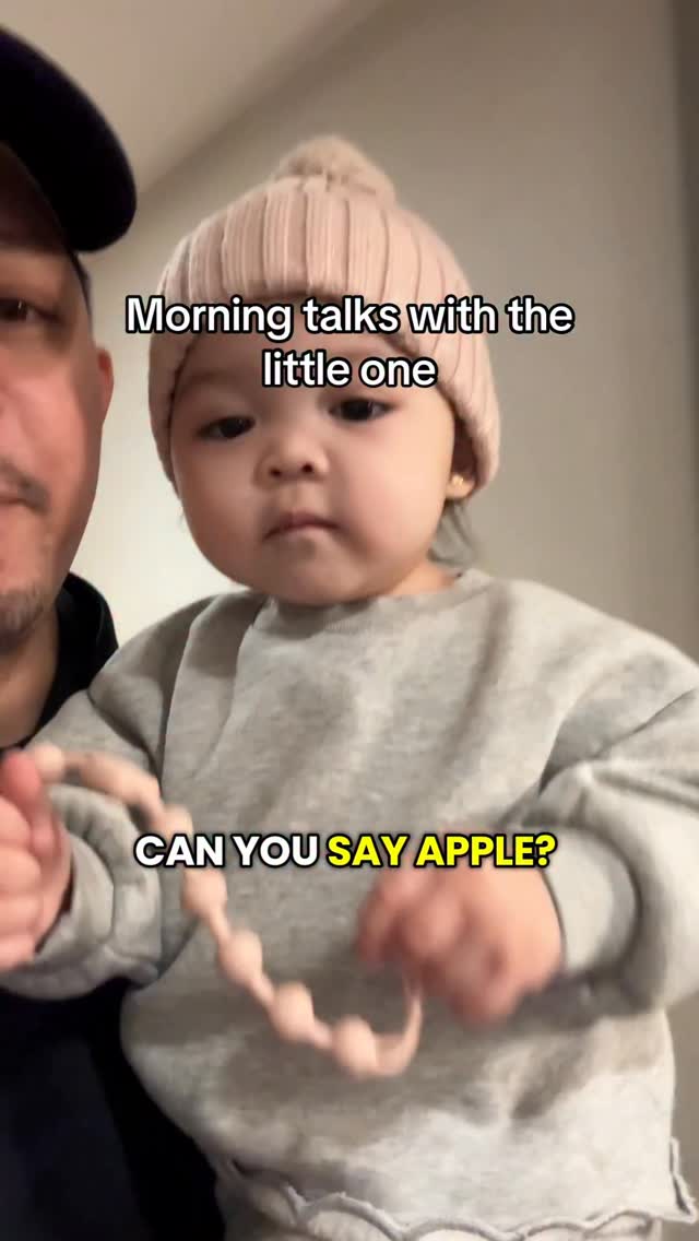 Morning talks while it last.🥹 Checking daily if she’s still saying it the “Athena way” 🍎🐢🥲