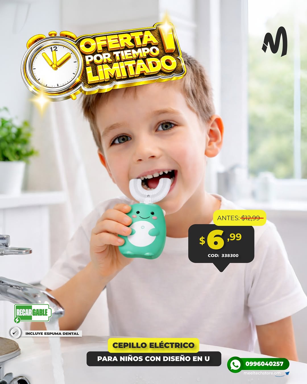 Con el cepillo de dientes para niños y el grifo con manguera expandible, mantén la higiene y limpieza del hogar de forma sencilla y eficiente. ✅ Envío a domicilio por WhatsApp 0996040257 ✅ Compra por
