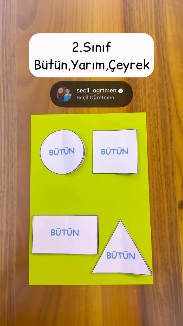 2.sınıflar için “Bütün,yarım,çeyrek” konusuna yönelik harika bir interaktif etkinlik hazırladım. Etkinliğin yapılışını ayrıntılı olarak anlattığım videomu YouTube kanalımdan izleyebilirsiniz. Sınıfta