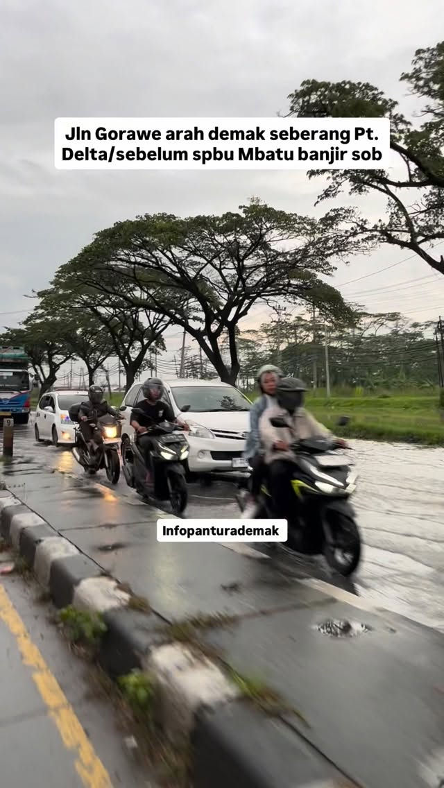Gorawe arah demak rodok tersendat mau sob. (26/03) Harap berhati-hati ya🙌🏼 #infopanturademak #demak #kudus #semarang