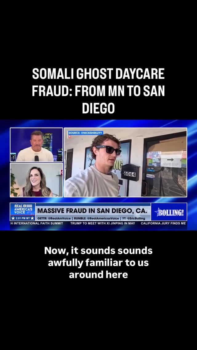 SOMALI GHOST DAYCARE FRAUD: FROM MN TO SAN DIEGO Amy Reichert: “I started looking through inspection records, and within the first hour, I found three ghost daycares. This is a situation where the st