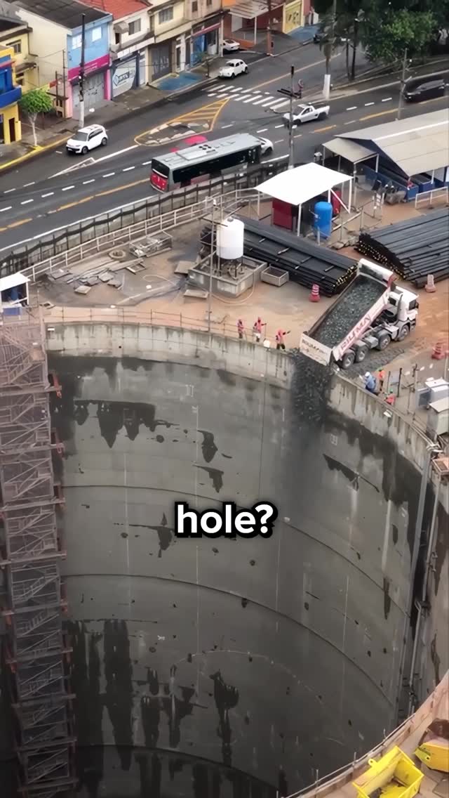 Underground metro stations in dense urban areas have to be built by drilling straight down rather than excavating outward, because the existing city above cannot be demolished or rerouted to make room