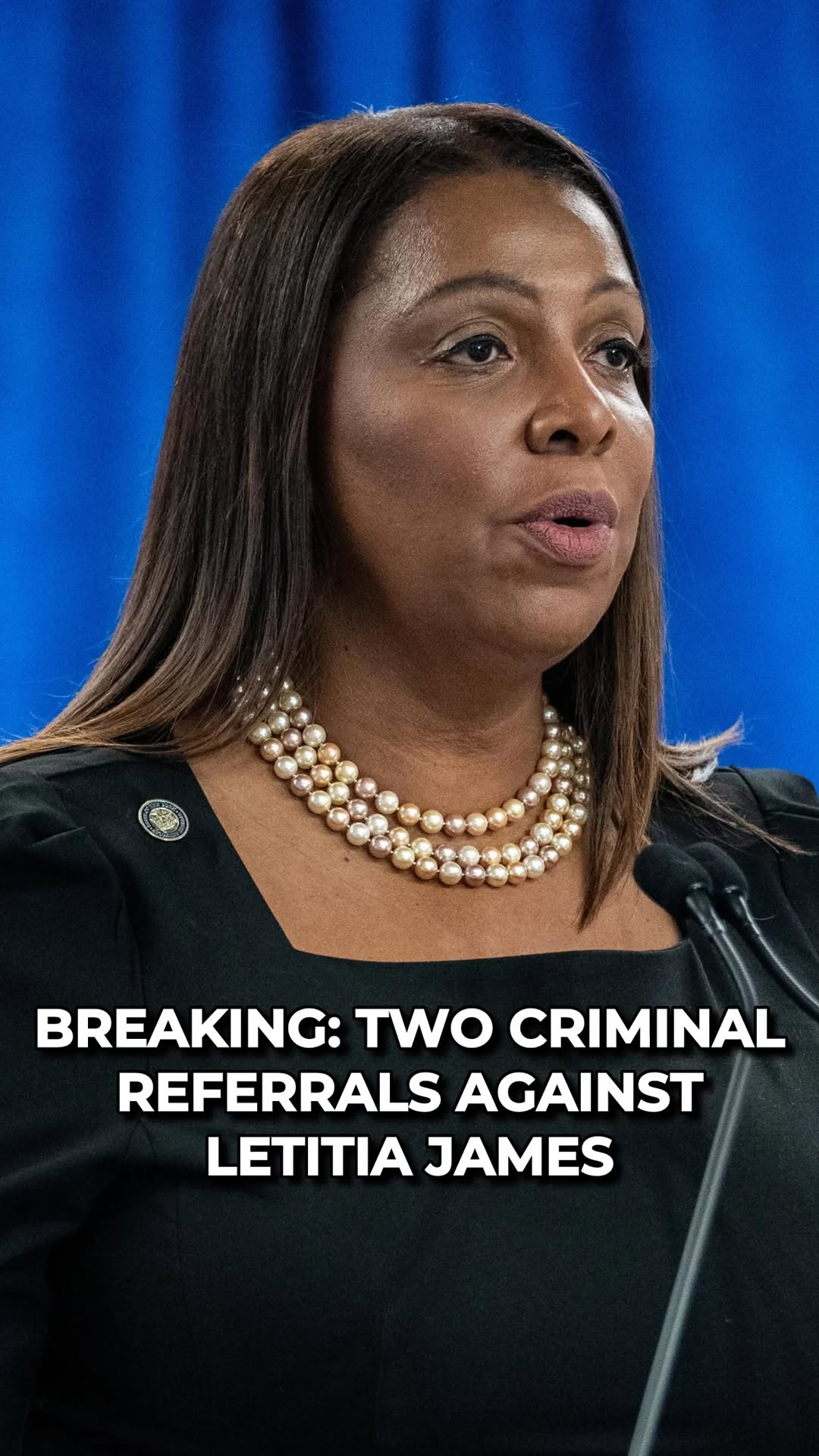 🚨 BREAKING: TWO CRIMINAL REFERRALS AGAINST LETITIA JAMES “Just a few minutes ago, the Federal Housing Finance Administration made two criminal referrals against Letitia James, not for mortgage fraud